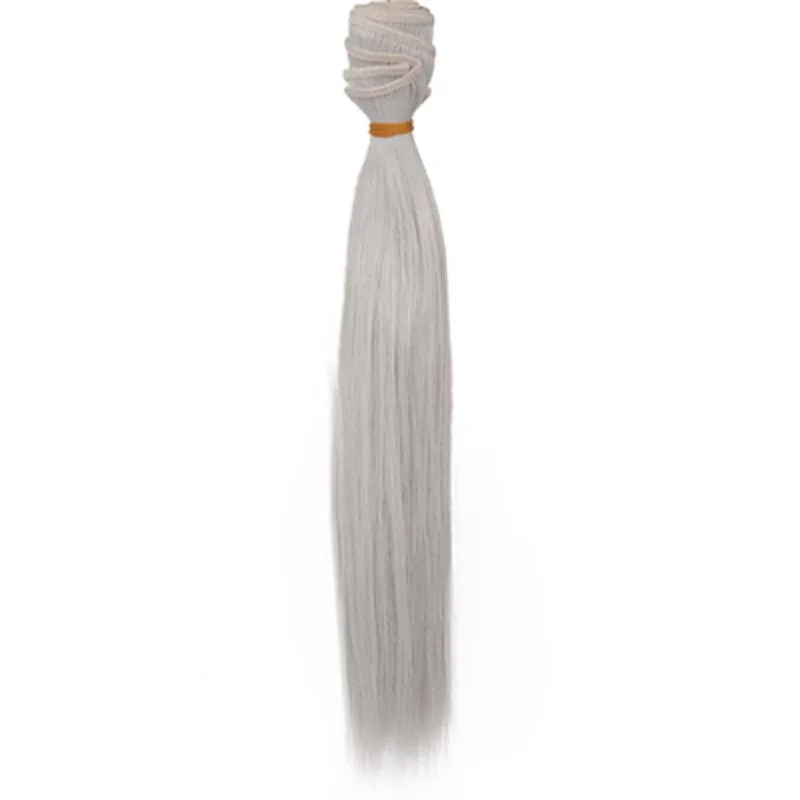 1 stücke Haar Refires Bjd Haar 25 cm * 100 CM Schwarz Rosa Braun Khaki Weiß Grau Farbe lange Gerade Perücke Haar für 1/3 1/4 BJD Diy