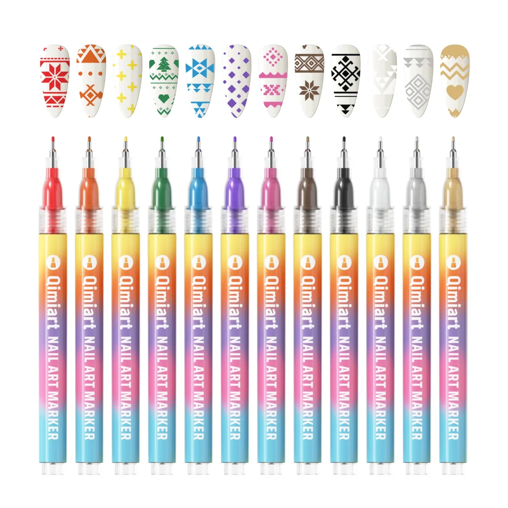 

Маркеры для дизайна ногтей, игольчатая трубка, ручки для дизайна ногтей, классический/дупминный цвет, контурная ручка, набор акриловых красок, акриловая кисть