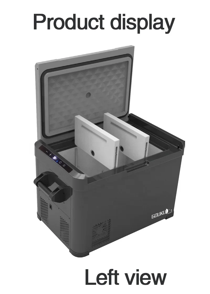 DC12V/24 فولت 40/50L السيارات الثلاجات سيارة المحمولة الثلاجة 55 واط الطاقة تيار مستمر + محول نوع R134a الثلاجة الفريزر الثلاجة