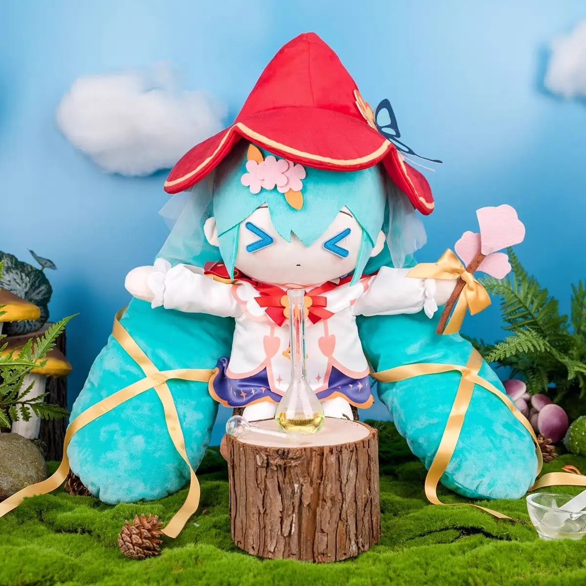 55cm Hatsune Miku Future Happy Plush Can Be Replaced By Pasting Facial Expression Series Plush Doll Anime Cartoon Cute Gift Toys