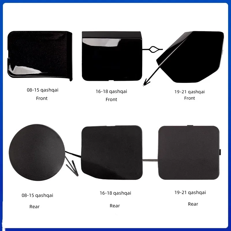 For NISSAN 2009-2023 QASHQAI Trailer Cover  Front and Rear Bumpers  Trailer Hook Cover  Towing Rope Cover