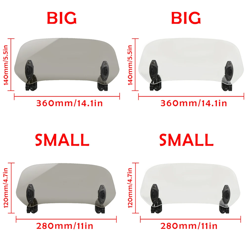 Voorruit Extension Spoiler Voorruit Deflector Voor Loncin Voge DS525X DS900X DSX 525 900 300 Rally 500AC 500DS 300DS 250RR