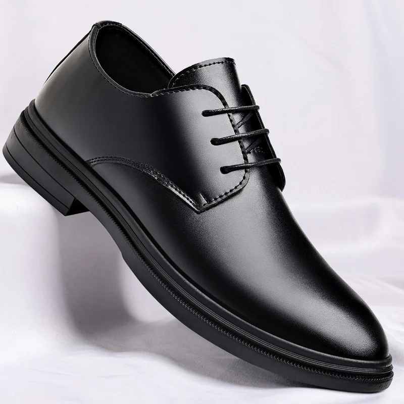 

Handmade Men's Business Casual Shoes Comfortable Classic Lace-Up Work Shoes Fashionable Wedding Men's Footwear