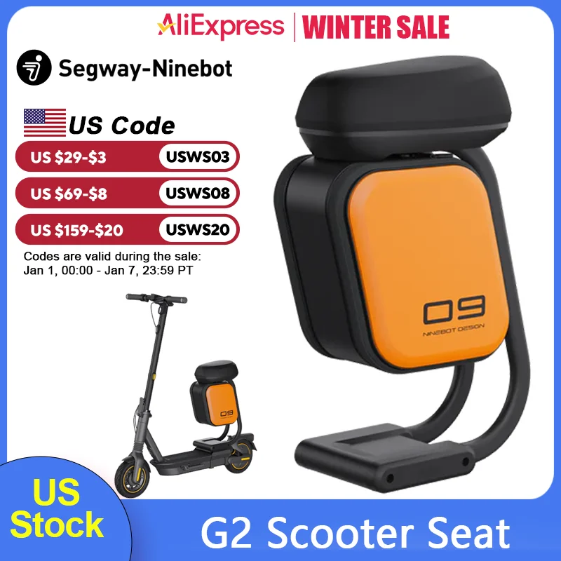 US Stock Original Multifunctional Seat With Bag For Ninebot by Segway MAX G2 G2E G2D G65 Electric Scooter Comfortable Seat Parts