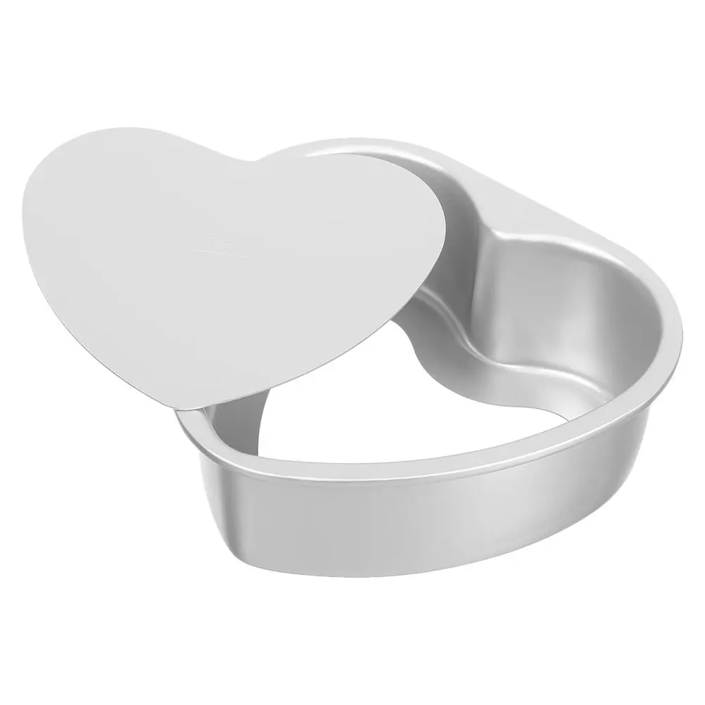 

Non-Stick Heart Cake Pan Aluminum Alloy Removable Bottom Baking Tool for Cakes Cheesecakes DIY Desserts Oven Safe for Wedding