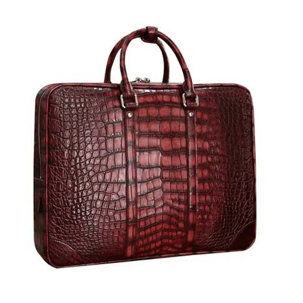 heimanba classic manual  Brush color  crocodile men handbag  male  business men briefcase  large