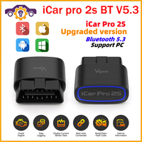 2024 New Vgate iCar Pro 2S ELM327 BT 5.3 for Android/IOS/PC OBD2 Car Diagnostic Tool elm 327 Upgraded OBD 2 V2.3 Auto Scanner