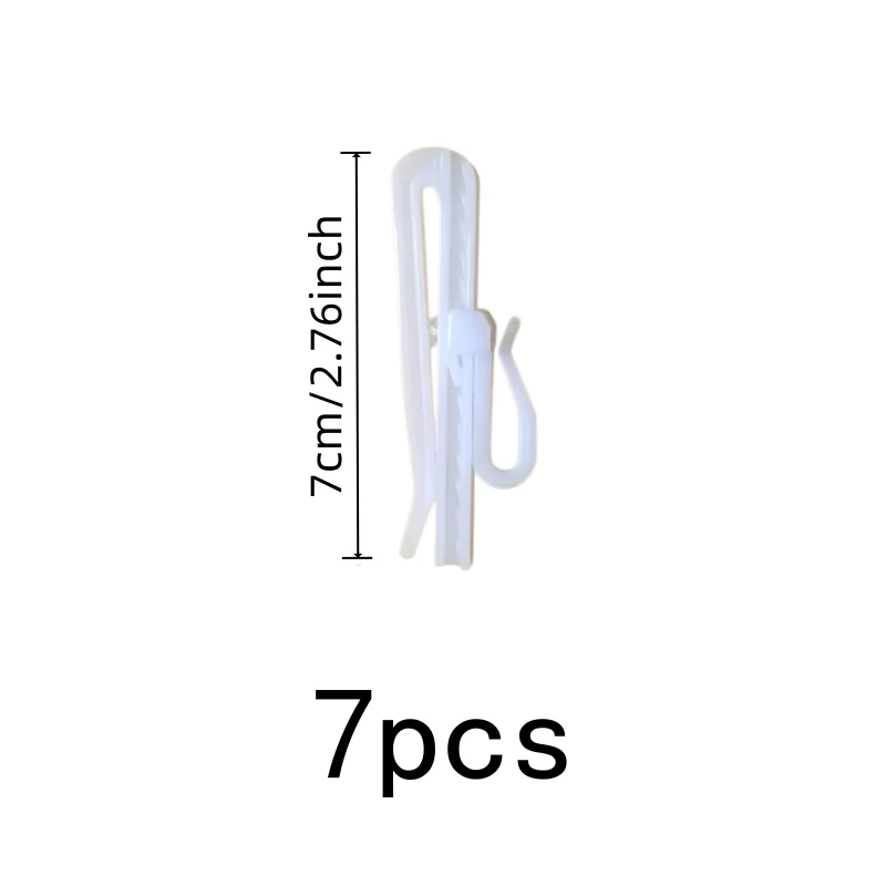7 pcs Easy Install Simple Setup 7cm Raise Lower Curtain Clips, great for Blinds Installation, No Drilling Required