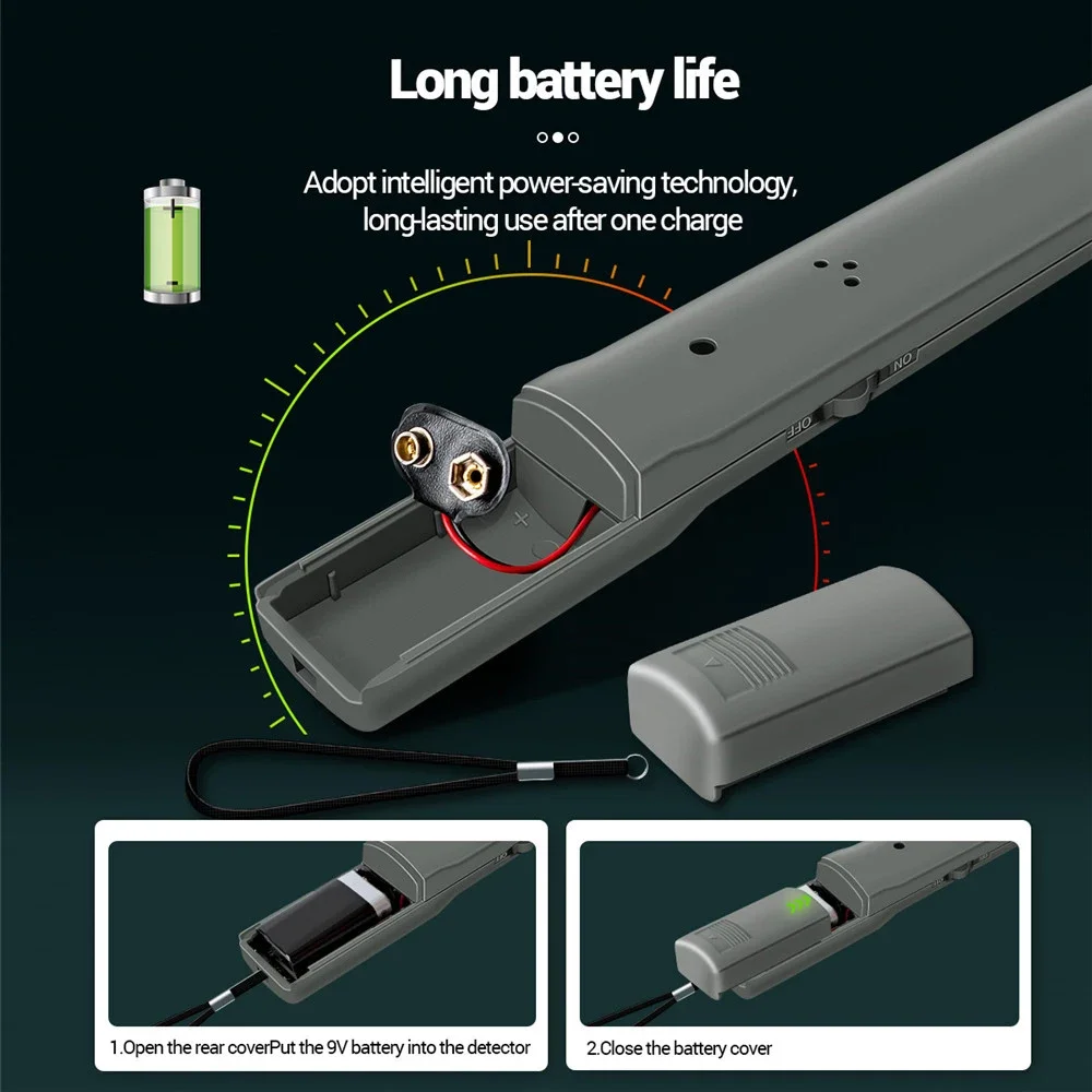 Détecteur de métaux DM3004A, alarme pliable portative, détection de haute précision, Scanner de métaux, outil de vérification de sécurité
