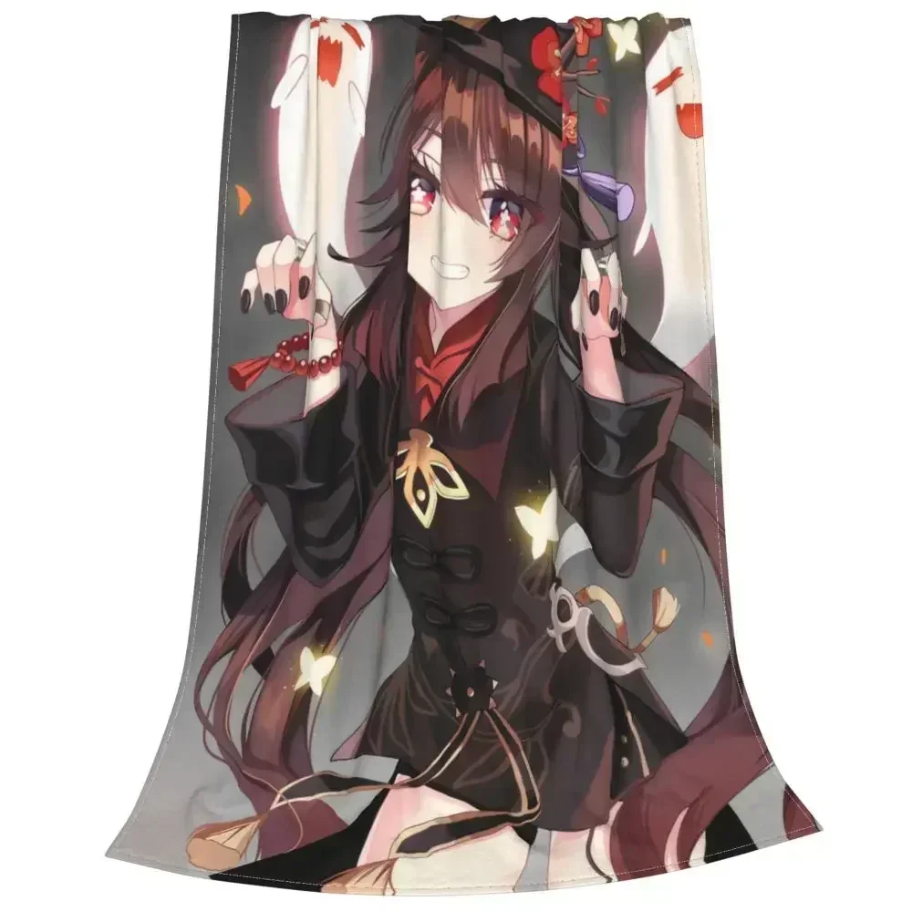 

Hu Tao фланелевые пледы Genshin Impact аниме одеяла для постельного белья спальня супер мягкое покрывало теплый уютный декор