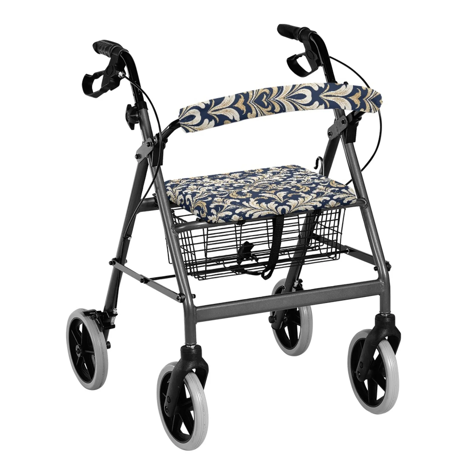 Coloranimal Damask Scroll 2 Pieces Set Walker Seat Cover for Seniors Rollator Walker Seat Covers 2026 Trending