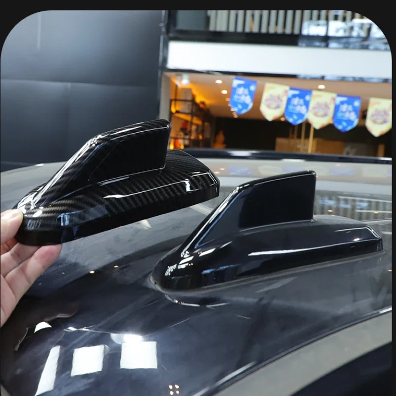 

For Cadillac Escalade CTS 2021-2023 Car Radio Shark Fin Antenna Signal Shark Fin Antena ABS Carbon Fiber Exterior Accessories