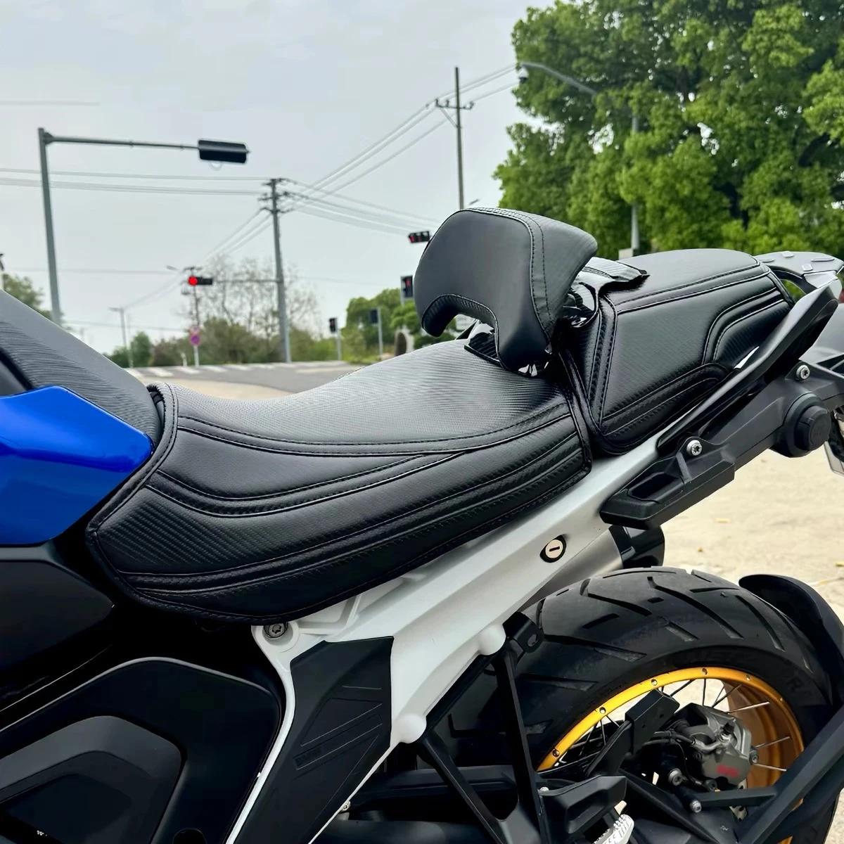 Fit For BMW R1300GS R1200 R1250 GS ADV seat cover front rear seat cushion cover height increase backrest support lumbar support