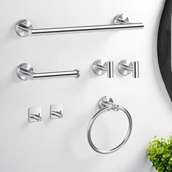 Bathroom Hardware Set 5/7pcs  SUS 304 Stainless Steel Towel Bar Se Includes Bar Hook Ring Toilet Paper Holder