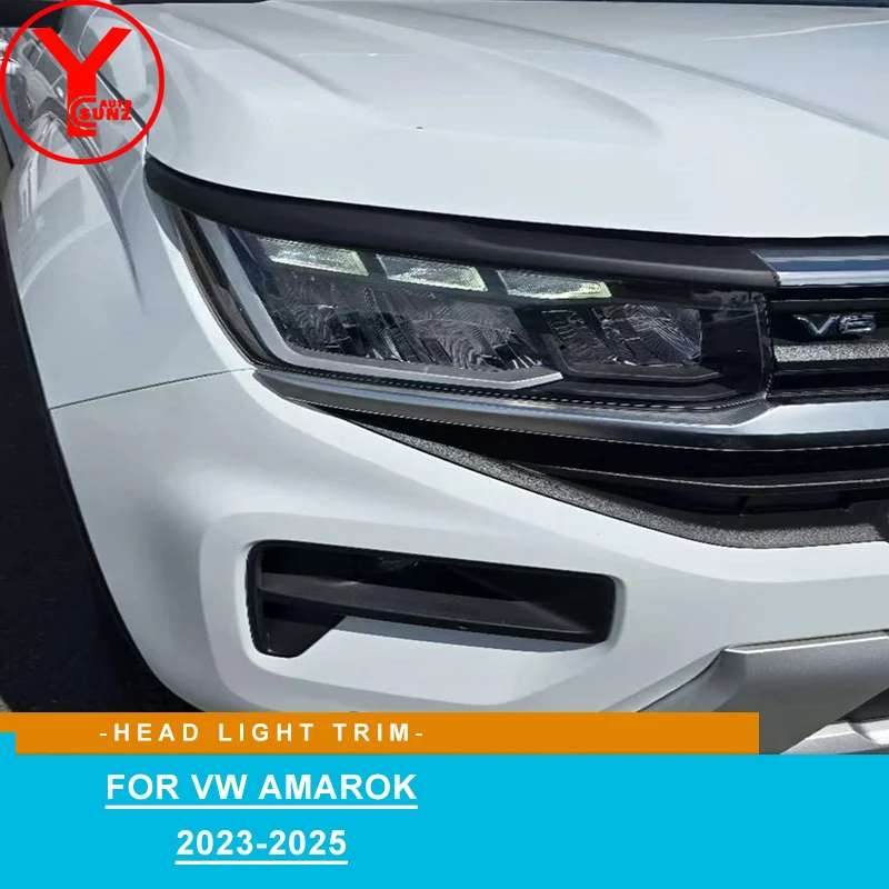 

For VW Volkswagen Amarok 2023 2024 2025 Head Light Lamp Trim Decoration Double Cabin Car Accessories