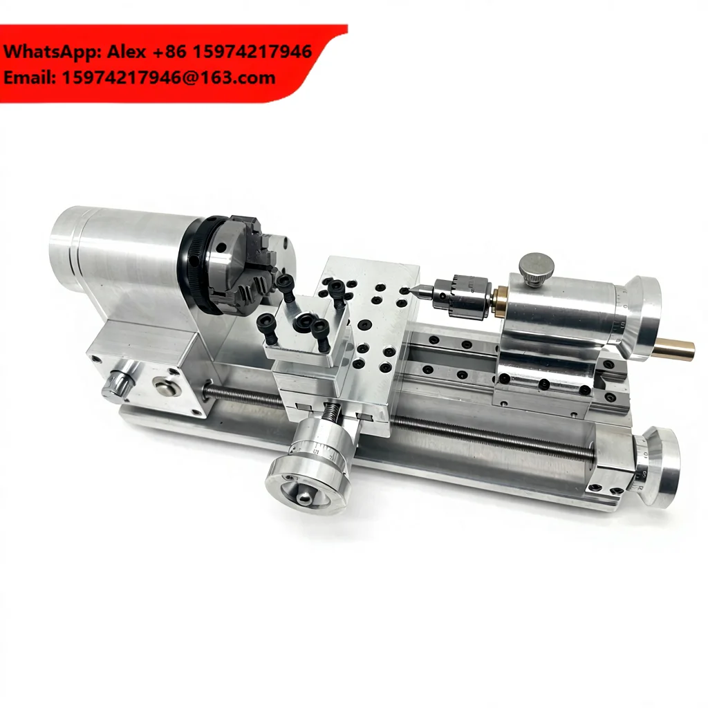 DIY Mini Lathe Metal Small Desktop Machinist Model Scientific Experiment Engineering Equipment 36x21x12cm Exquisite