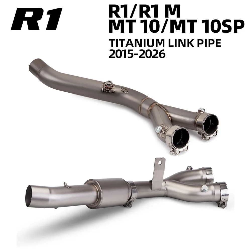 Motorcycle Exhaust Middle link pipe For Yamaha YZF-R1/R1M MT10 MT10SP MT-10/SP 2015-2026 Racing escape tube accessories