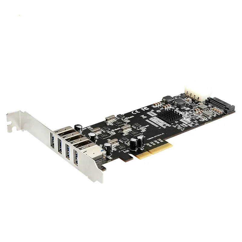 20G PCI Express 4 channel Full speed USB3.0 Expansion card Add on card with NEC for PC Computer Desktop TXB058