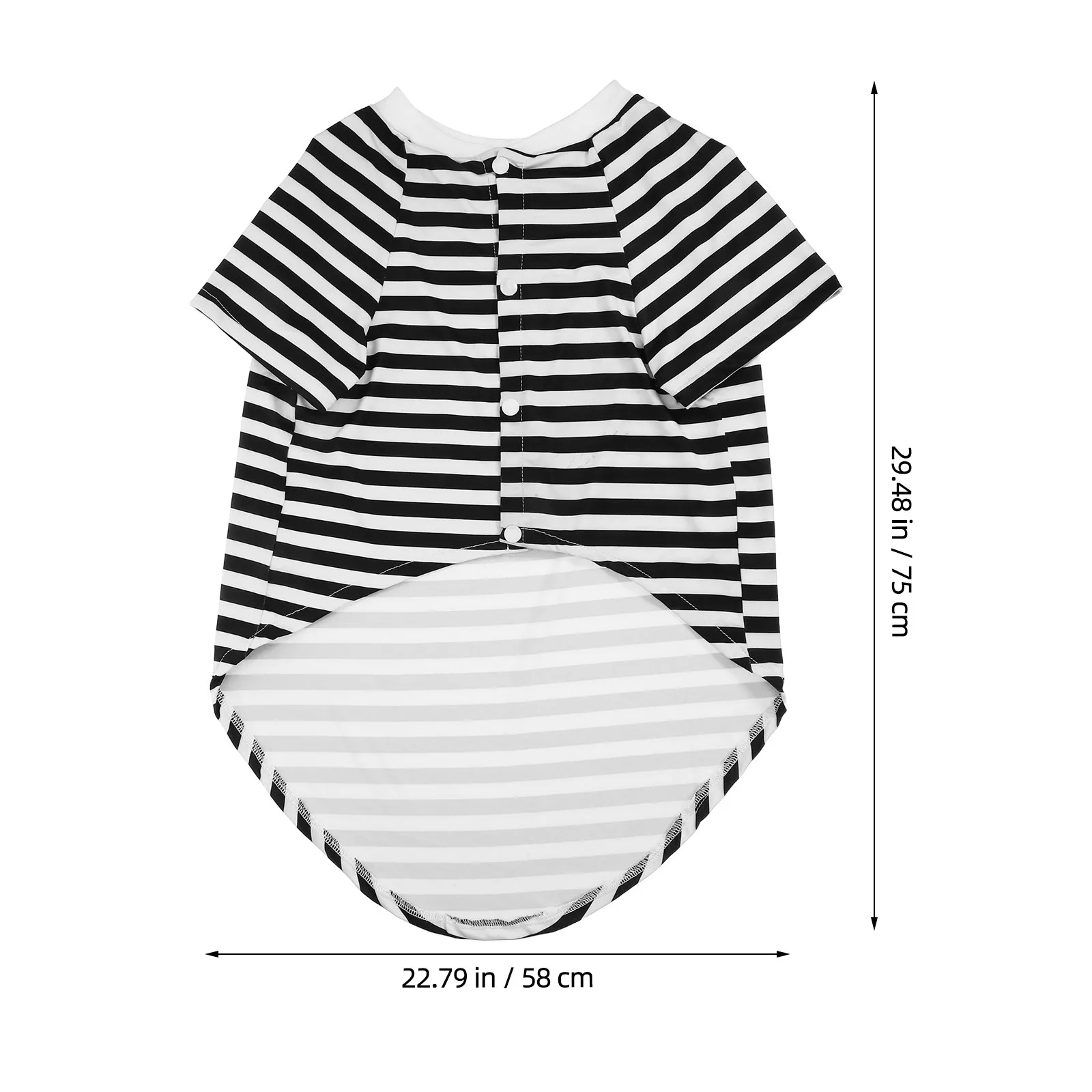 Large Dog Striped T Shirt Size M Black and White Cotton Vest Breathable Oversized Dog Clothes for Medium Large Dogs Outdoor