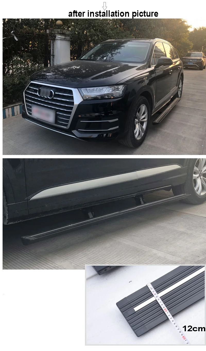 Advanced electric scalable running board side step bar for AUDI Q7 2017-2023, Thicken&widen,load 200kg,ISO9001 quality,promotion