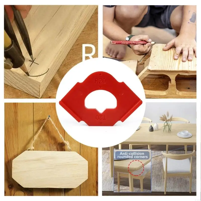 2025 New 4pcs Portable Woodworking Corner Radius Guides for Easy and Precise Edges Work