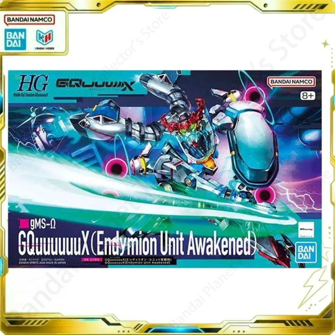 Bandai Action Original Gundam Model Anime HG GQuuuuuuX Endymion Unit Aqakened Figure Building Collectibles Model Kit Gift