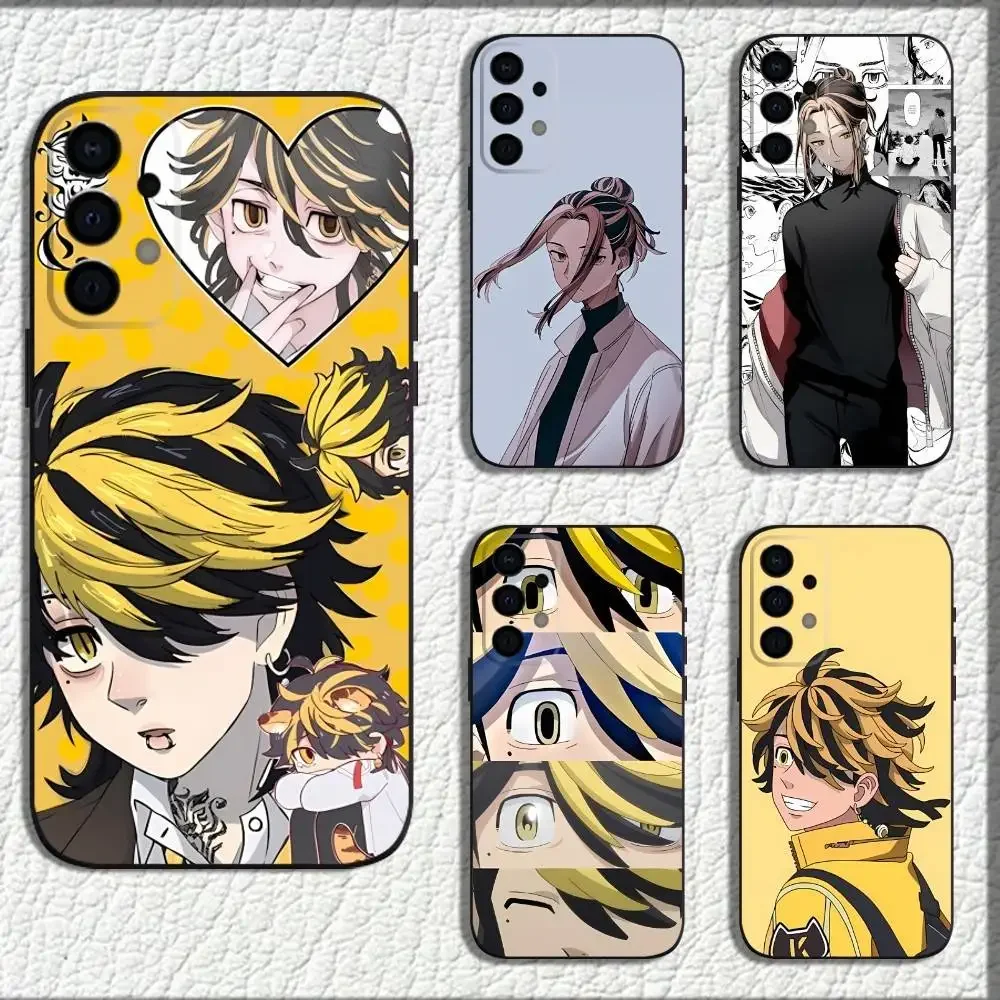 Tokyo Kazutora Revengers Hanemiya Phone Case For Samsung Galaxy A73,72,71,A52,51,40,41,A22,A32,31,A13,12,Note20 Soft Black Shell