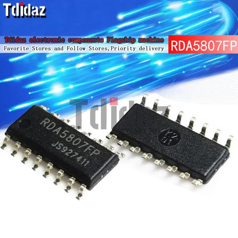 5pcs/lot RDA5807FP RDA5807 5807FP SOP-16 FM FM stereo radio chip radio ic patch SOP16