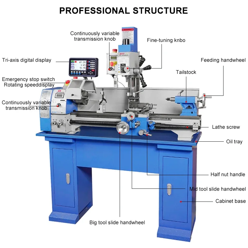 Mesin bubut bor penggilingan bubut logam