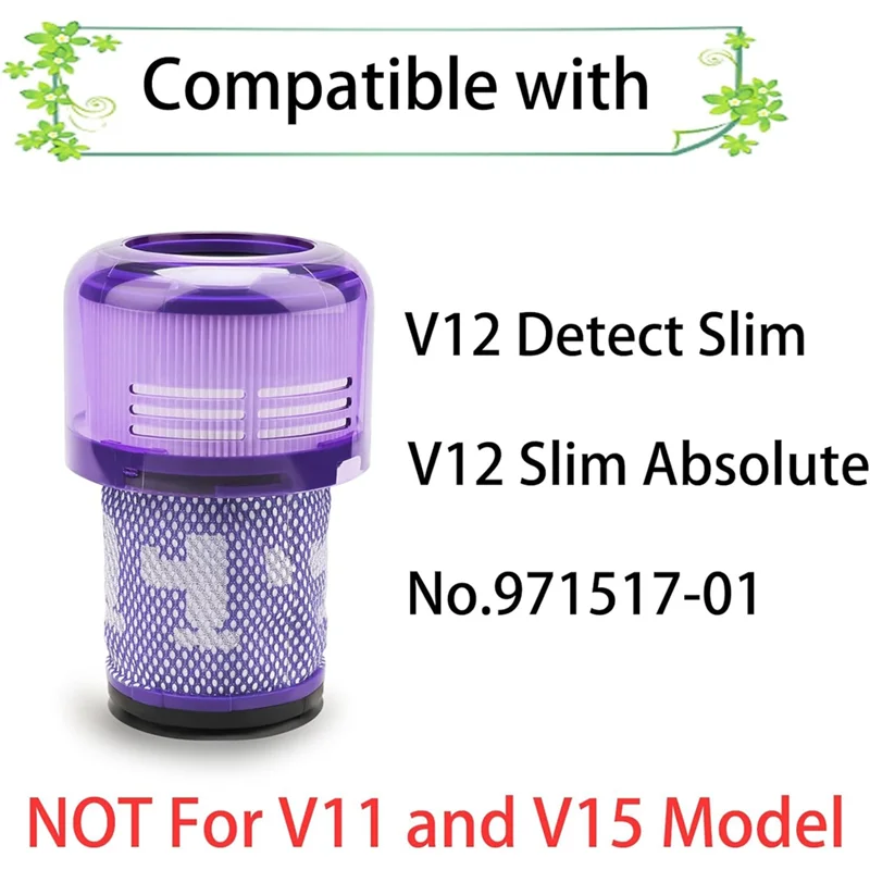 

Фильтр A20F-V12, совместимый с пылесосами Dyson V12 Detect Slim, V12 Slim, сравните с запасными частями 971517-01