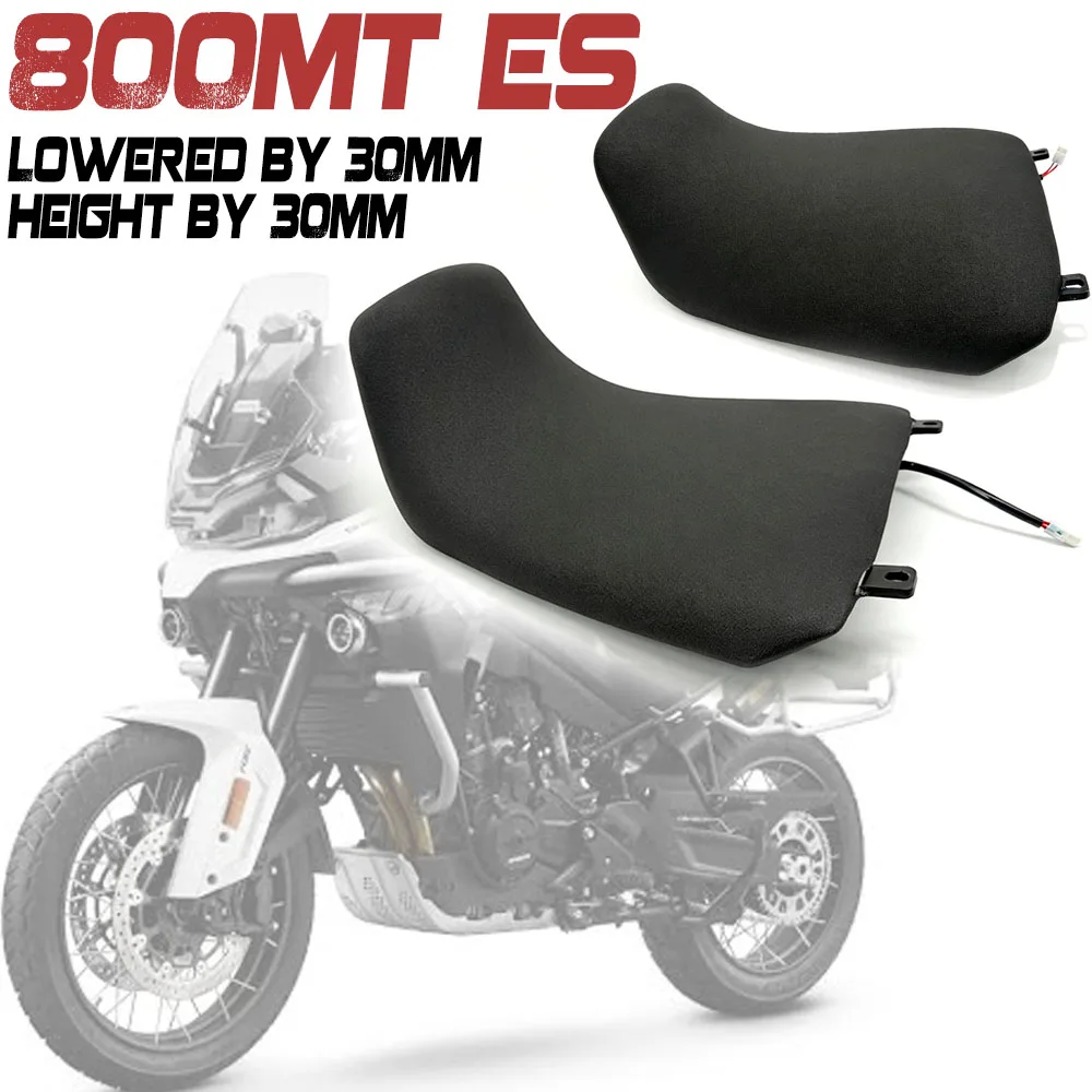 For 800MT 800MT-ES CF 800MT Motorcycle Modified High And Low 30mm Heated Seat Custom Retro Hump Saddle Retro Seat Cushion