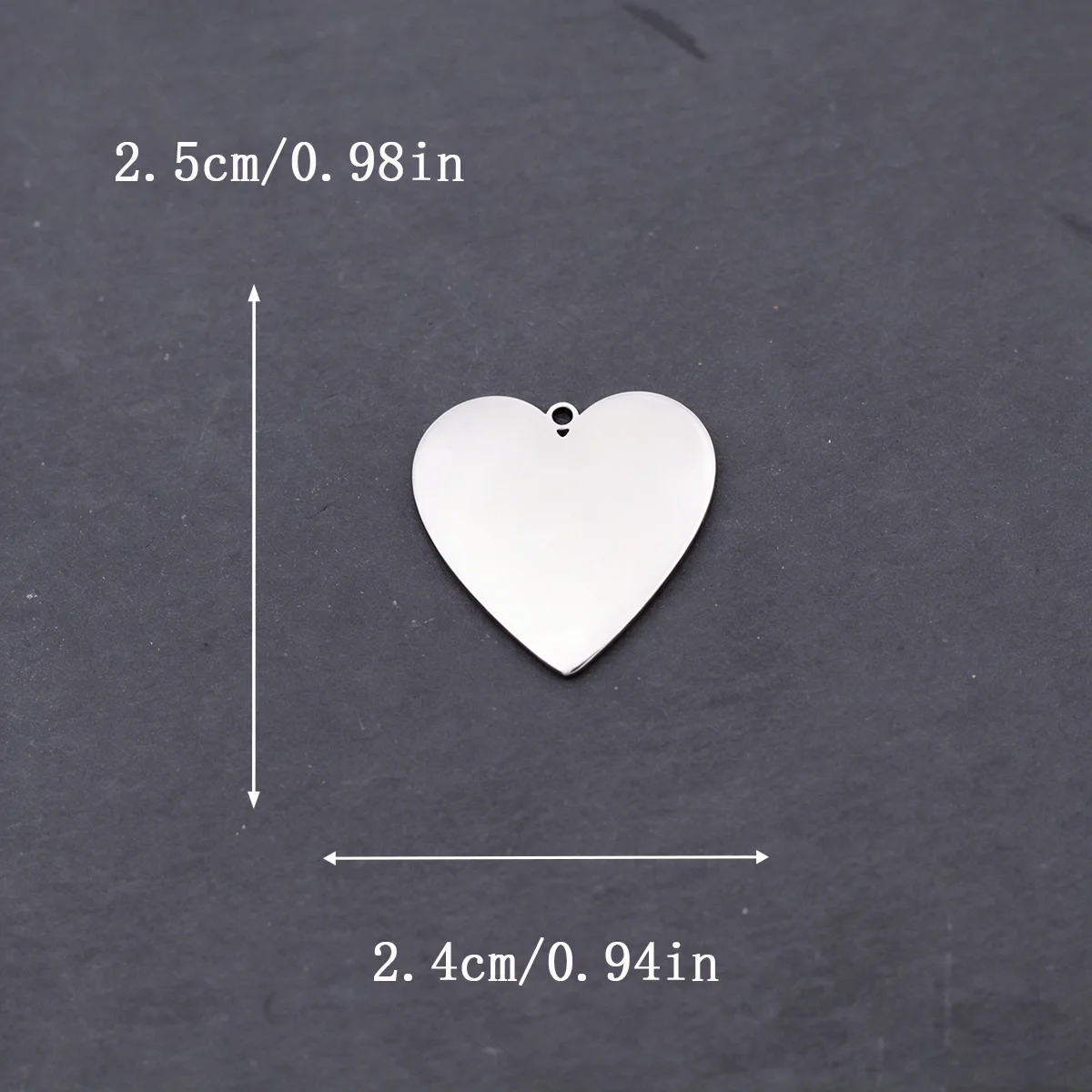 3pcs Stainless Steel Heart Charms Bracelet Connectors Pendants Earrings Findings DIY Jewelry Making Handmade Accessories