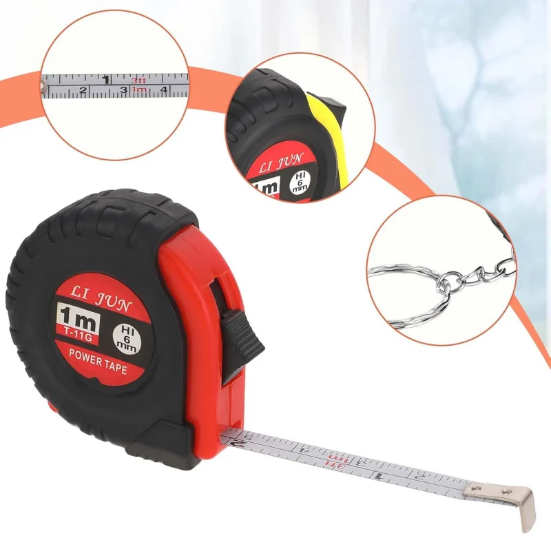 3개 줄자 측정 어린이용 3피트 소형 접이식 포켓 메트리