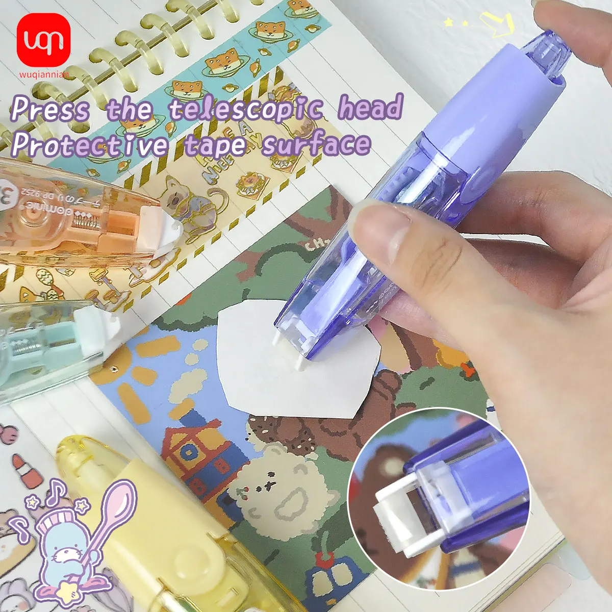 WQN-1pc غراء نقطة دوارة بسيط عالي الجودة قابل لإعادة الملء 4.41*1.1 بوصة مثالي للوازم المدرسية والمكتبية