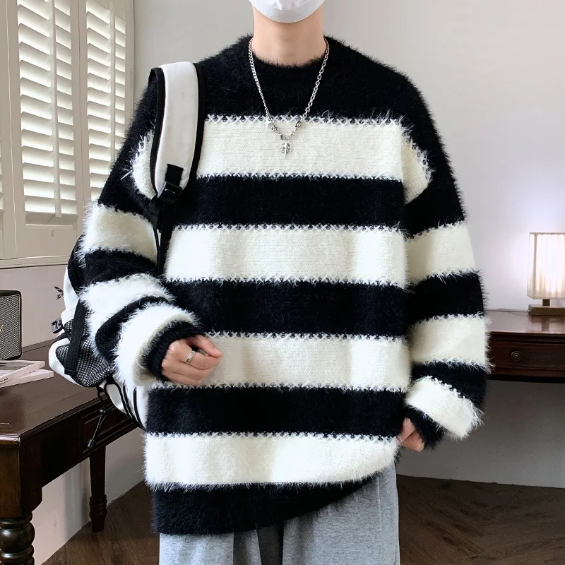 

Hong Kong Sle Long Sve Men's Sweater Autumn Winter New Faion Overhead Base Layer irt Outerwear for Teenagers