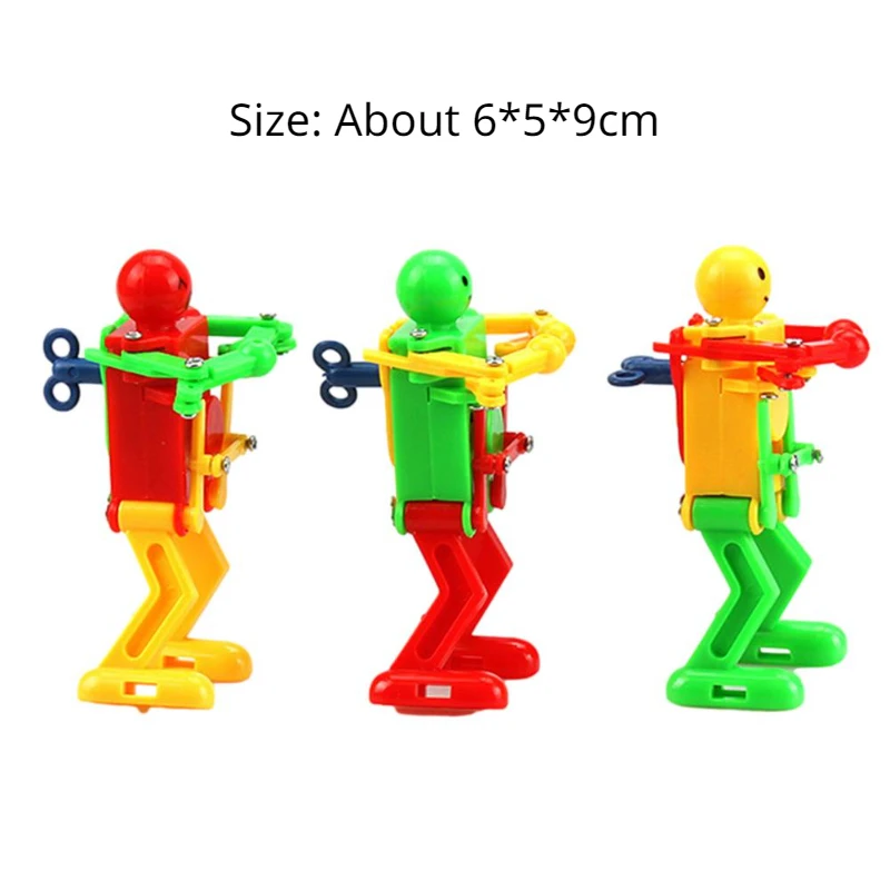 1Pcs Vintage Clockwork Toy Wind Up Dancing Robot for Baby Kids on The Chain Twisted Ass Dancing  Developmental Puzzle Toys Gifts