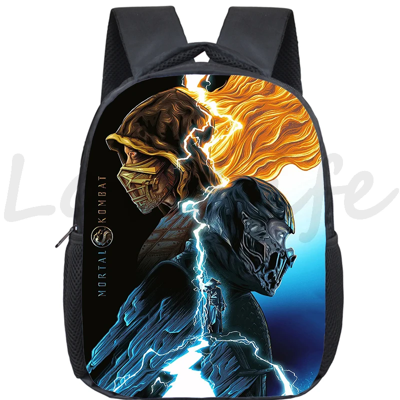 Mortal Kombat School Backpack Toddler Kindergarten Bookbags Boys Girls Kids Cartoon Knapsack Baby Start School Gift bag