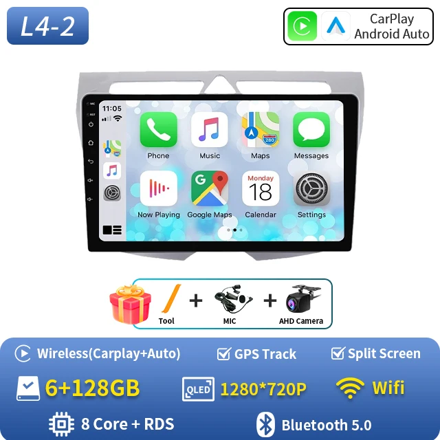 Android 16 Voor Kia Morning Picanto 2007 2008 2009 2010 Auto Radio Navigatie Multimedia Speler Stereo GPS WiFi + 4G Carplay + Auto BT