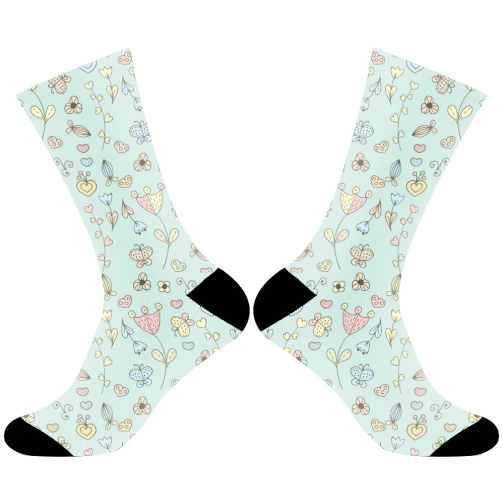 Chaussettes en coton imprimé animal Harajuku, mode Hip Hop, dessin animé mignon, Halloween, été, nouveau, 2024