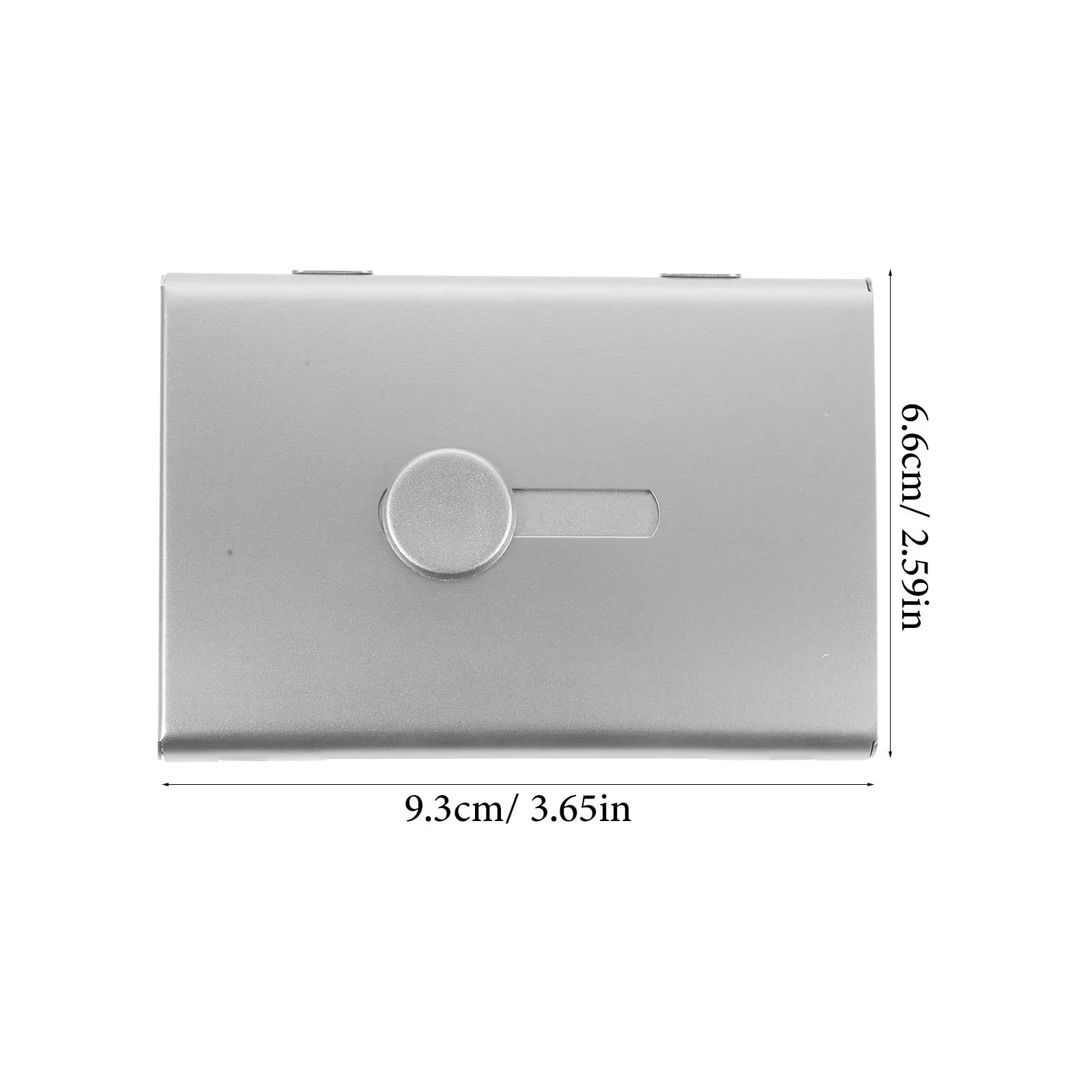 Business Card Holder Aluminum Alloy Mini Briefcase Design Slide Out Metal Card Case Portable Cards Organizer Office
