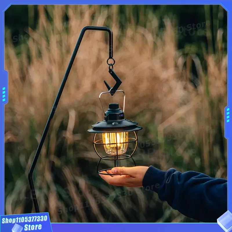Portable LED Camping Light Long Lasting Tent Lamp Outdoor Hanging Handheld Ambient Lighting Suitable For Hiking Trip Gear