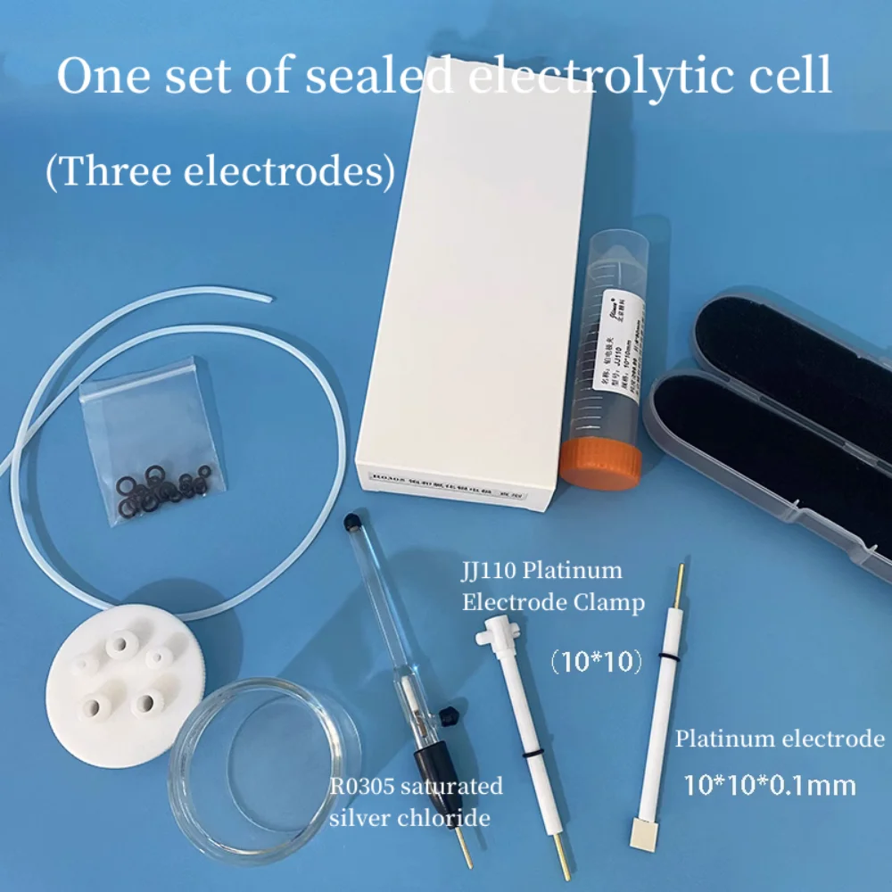 Sistema elettrochimico a tre elettrodi C001 cella elettrolitica sigillata a cinque porte + tre elettrodi