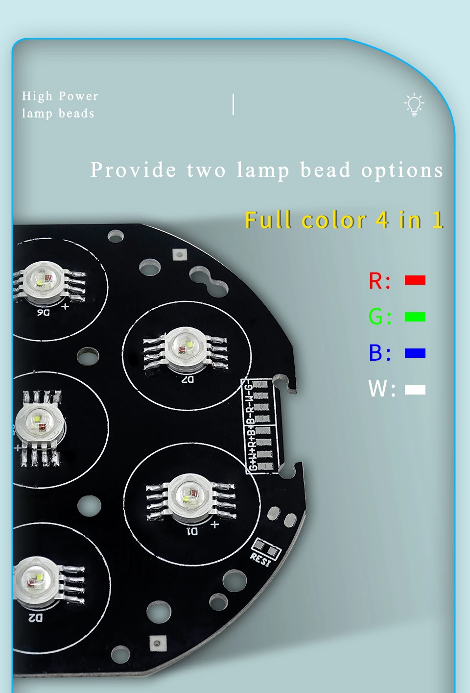 Ersatzteile 7x12w RGBW/7x18w RGBWAUV Moving Head Licht LED Board Bühnenlicht Zubehör – Detail 4