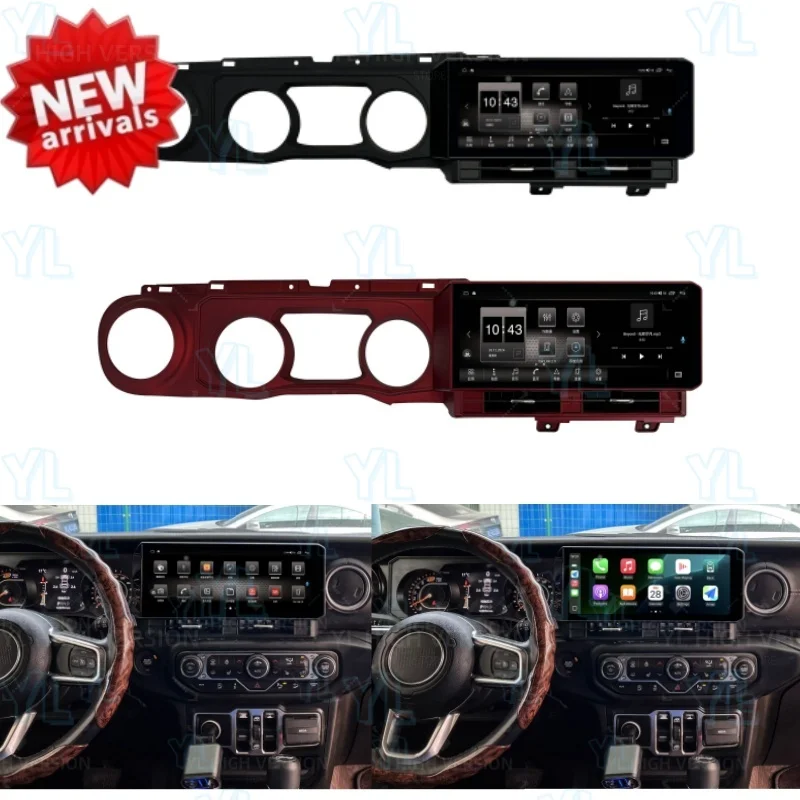 12.3" For Jeep Wrangler JL Gladiator 2018 -2021 Android 14 Car Radio Stereo Receiver Autoradio Multimedia Player GPS Head Unit