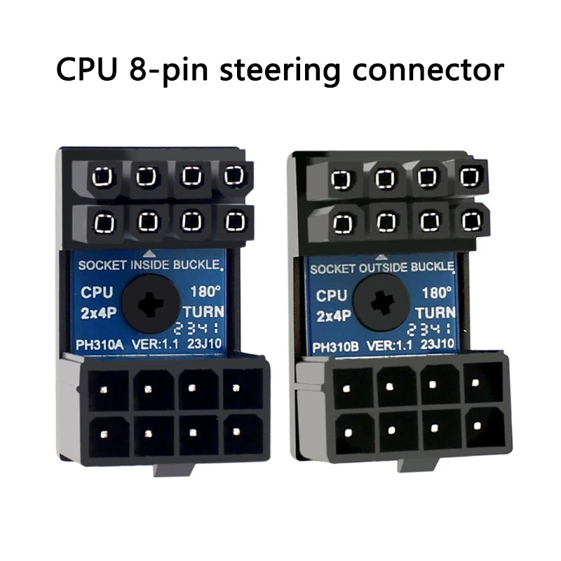 

Motherboard CPU 8Pin Power Connector Adapter 180° Adapter for Desktop Graphics Card Mainboard 8Pin Power Steering Connector