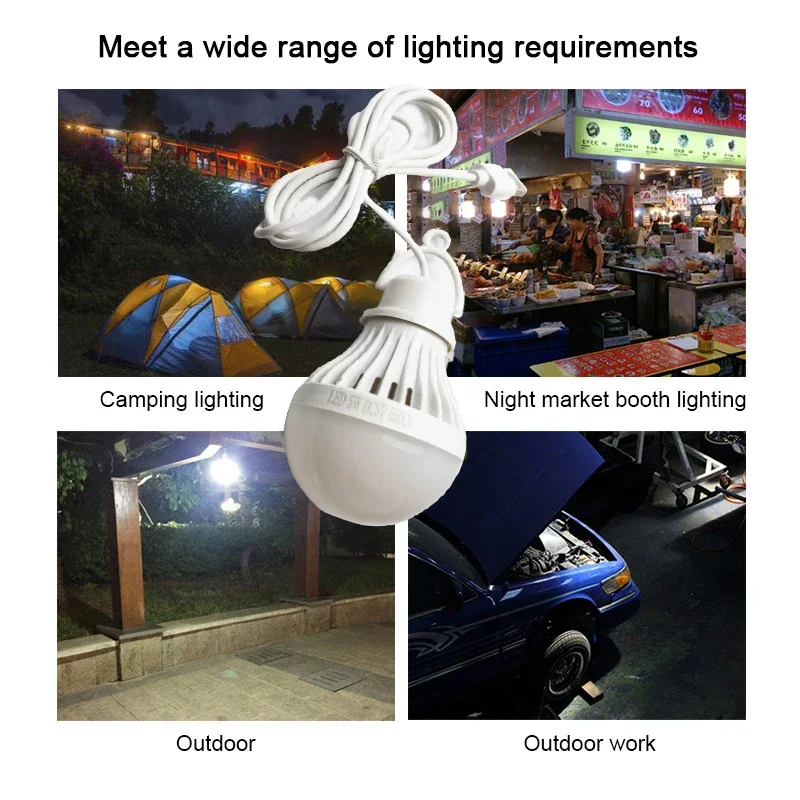 LED Lantern Portable Camping Lamp Mini Bulb 5V USB Power Book Light Reading Student Study Table Lamp Super Birght For Outdoor