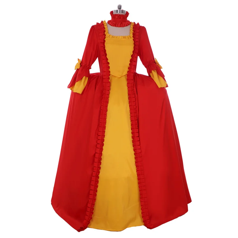 

Revolution Medieval Era Victorian Ball Gown Vintage Costume 18th Century Red Rococo Dress Costume Marie Antoinette Red Dress