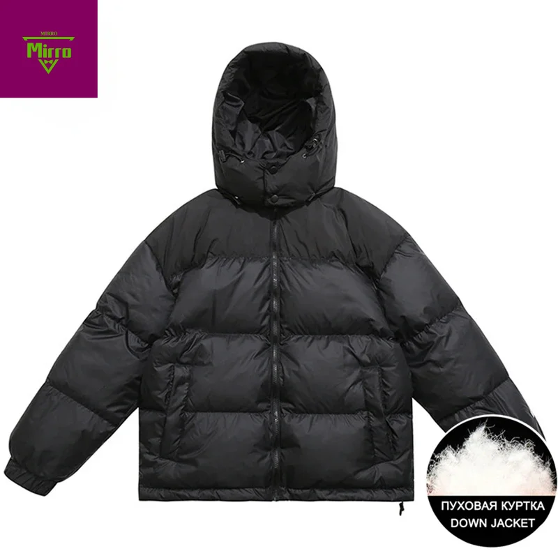 

90% White Duck Down Jackets Men Winter Puffer Jackets Thicken Warm Parkas Padded Coat Casual Loose Jackets