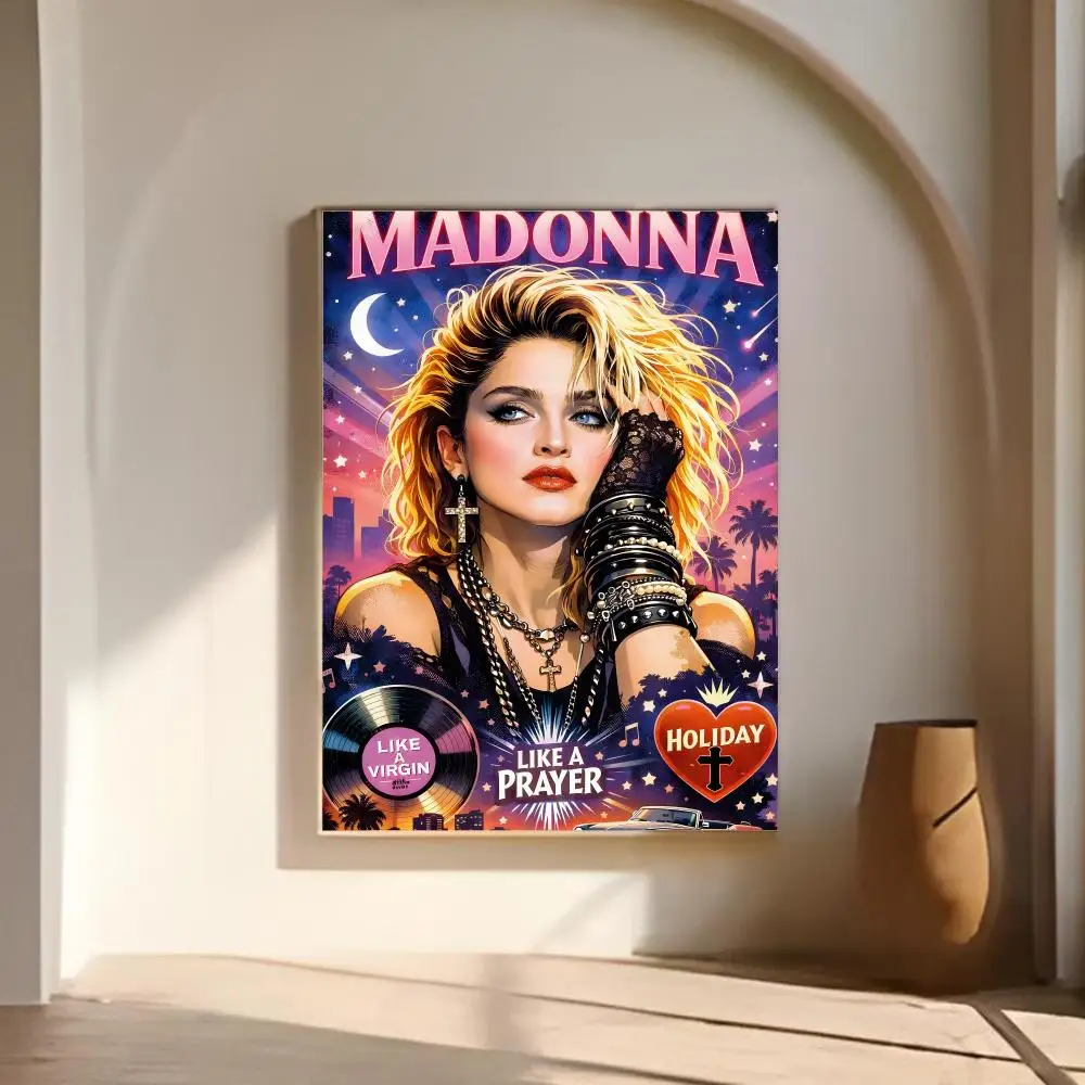 Music - M-Madonnas Poster Canvas Wall Art Poster for Bedroom Living Room Home Decoration