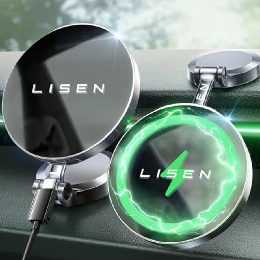 

Magsafe Car Charger Dashboard 360 Rotatable Mag Safe Charger Car Mount iPhone 16 Pro Max Ultra Magnetic Wireless Car